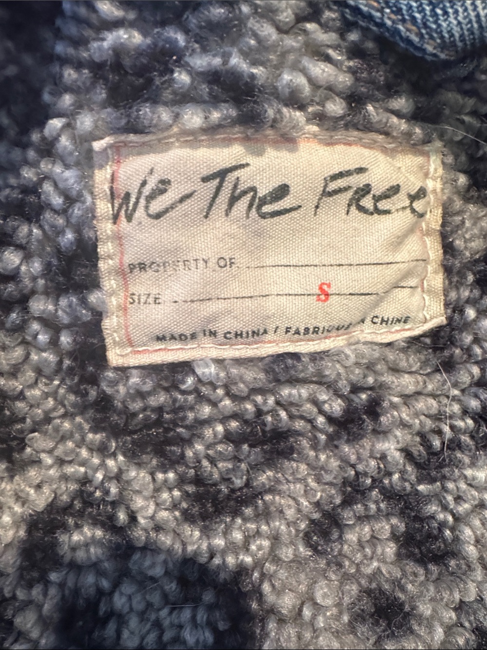 We the free | wild ones Sherpa lined denim jacket | size small EUC - Picture 6 of 9
